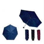 Paraguas de Mujer con Funda y Diseño de Lunares Resistente al Viento e Ideal para Regalo