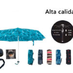 Paraguas Corto con Funda, Apertura Manual y Diseño Animado para Mujer