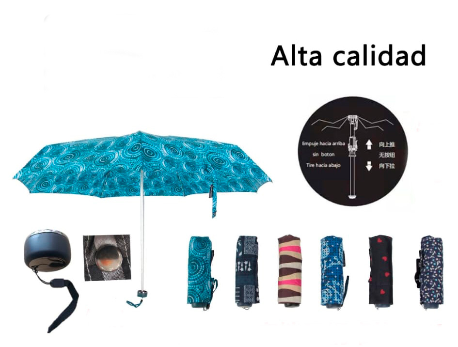 Paraguas Corto con Funda, Apertura Manual y Diseño Animado para Mujer-All Paraguas Corto con Funda, Apertura Manual y Diseño Animado para Mujer - Imagen 1