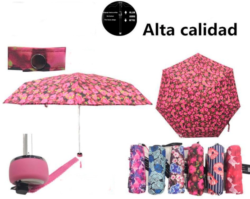 Paraguas Corto de Mujer con Mango Antideslizante y Bonito Diseño de Flores-All Paraguas Corto de Mujer con Mango Antideslizante y Bonito Diseño de Flores - Imagen 1