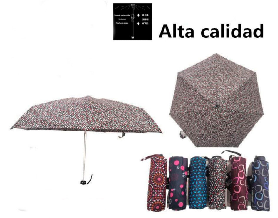 CGPAVI98006-All Paraguas Corto para Mujer con Mango Antideslizante y Gran Resistencia al Viento - Imagen 1