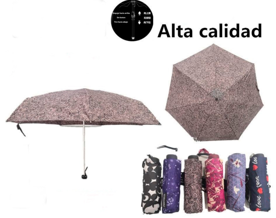 CGPAVI98012-All Paraguas Corto de Alta Calidad con Mango Antideslizante y Bonito Diseño para Mujer - Imagen 1