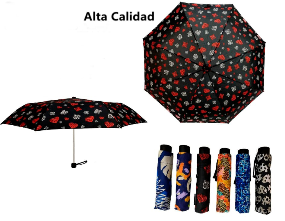 CGPAVI98029-All Paraguas de Mujer en Alta Calidad con Funda, Divertido Diseño y Mango Antideslizante - Imagen 1