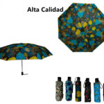 Paraguas de Alta Calidad con Funda, Mango Antideslizante y Diseño Colorido para Mujer