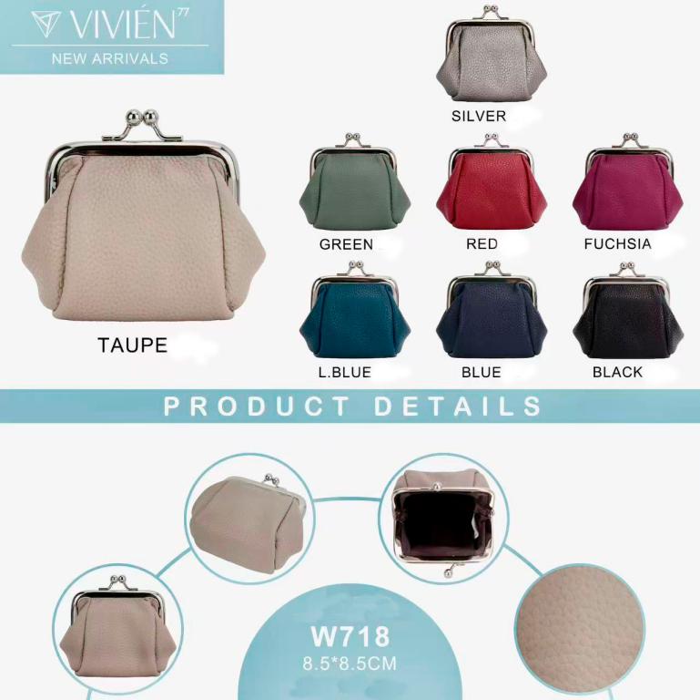 CGW718-All Monedero Sintético Compacto con Cierre de Click y Diseño Elegante para Mujer - Imagen 1