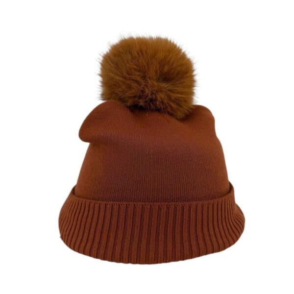 Precioso Gorro de Lana y Cashmere para Mujer con Pompón Extraíble - Imagen 2