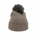 Precioso Gorro de Lana y Cashmere para Mujer con Pompón Extraíble