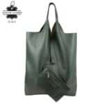 Bolso Shopper Universitario De Piel Italiana con Monedero Extra para Mujer - Imagen 7
