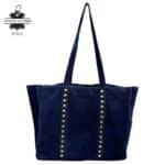 Bolso Shopper de Piel Serraje con Tachuelas y Asas Largas - Imagen 7