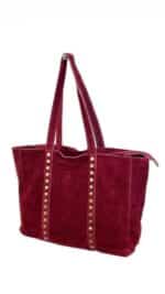 Bolso Shopper de Piel Serraje con Tachuelas y Asas Largas - Imagen 6