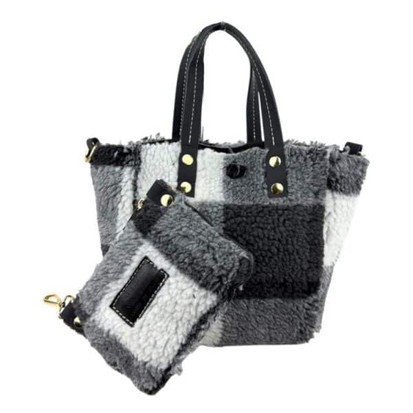Bolso de Ante & Terciopelo reversible con neceser extra - Imagen 11