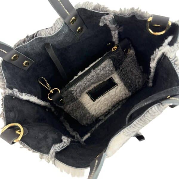 Bolso de Ante & Terciopelo reversible con neceser extra - Imagen 12