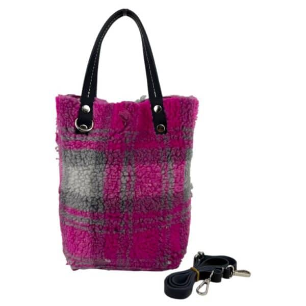 Bolso Ante & Terciopelo reversible con asas de mano y tira bandolera - Imagen 4