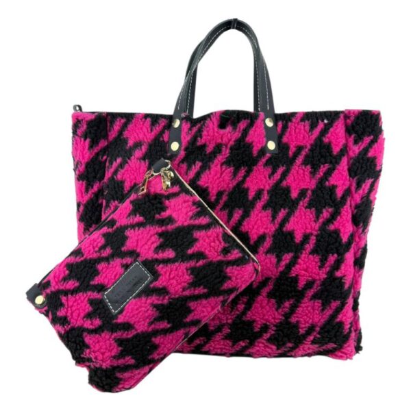 Bolso Shopper de Ante & Terciopelo Reversible Mujer con Bolsito Extra - Imagen 2