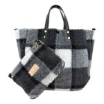 Bolso Shopper de Ante & Terciopelo Reversible Mujer con Bolsito Extra - Imagen 3