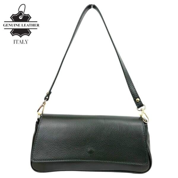 Bolso Bandolera Tipo Baguette en Piel Italiana Mujer con Asa Larga Removible y Gran Calidad - Imagen 2