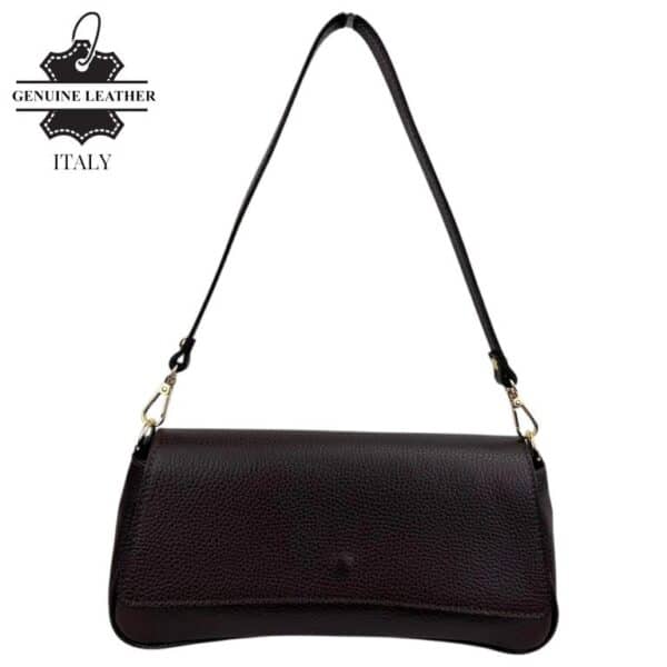 Bolso Bandolera Tipo Baguette en Piel Italiana Mujer con Asa Larga Removible y Gran Calidad - Imagen 3