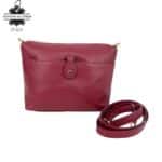 Bolso Bandolera en Piel Italiana con Bolsillo Frontal Bajo Mini Solapa de Botón y Cierre de Cremallera Mujer - Imagen 3