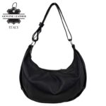 Bolso de Hombro en Piel Italiana con Diseño Medialuna, Bolsillo Trasero y Gran Capacidad Mujer - Imagen 16