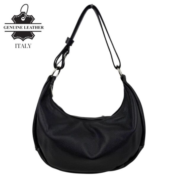 Bolso de Hombro en Piel Italiana con Diseño Medialuna, Bolsillo Trasero y Gran Capacidad Mujer - Imagen 16