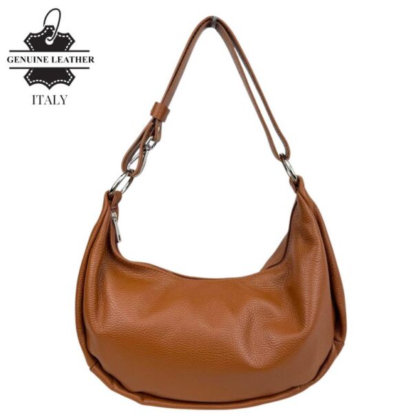 Bolso de Hombro en Piel Italiana con Diseño Medialuna, Bolsillo Trasero y Gran Capacidad Mujer - Imagen 21