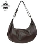 Bolso de Hombro en Piel Italiana con Diseño Medialuna, Bolsillo Trasero y Gran Capacidad Mujer - Imagen 18