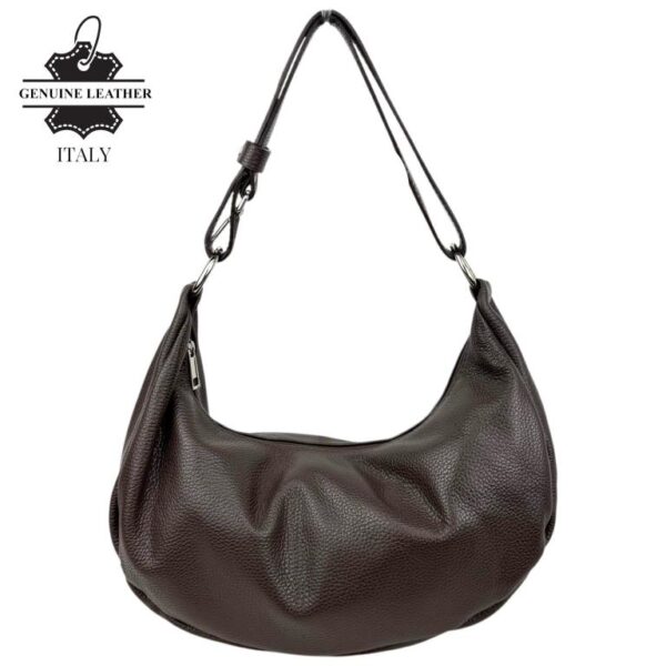 Bolso de Hombro en Piel Italiana con Diseño Medialuna, Bolsillo Trasero y Gran Capacidad Mujer - Imagen 18