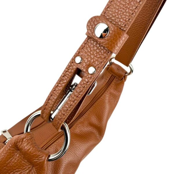 Bolso de Hombro en Piel Italiana con Diseño Medialuna, Bolsillo Trasero y Gran Capacidad Mujer - Imagen 25