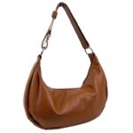 Bolso de Hombro en Piel Italiana con Diseño Medialuna, Bolsillo Trasero y Gran Capacidad Mujer - Imagen 22