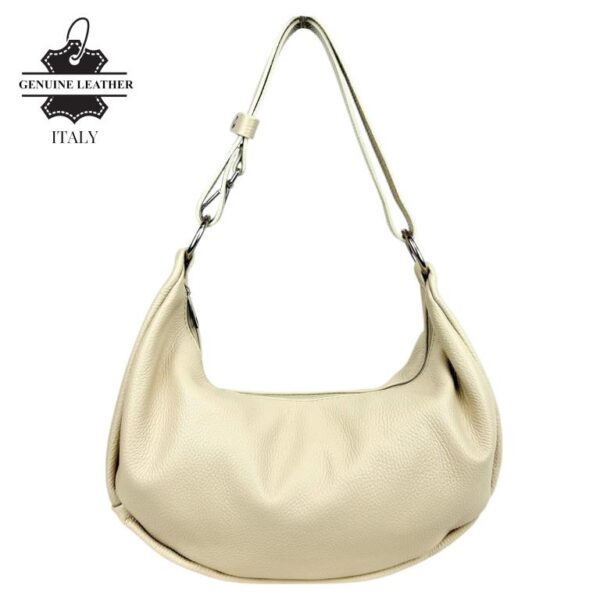 Bolso de Hombro en Piel Italiana con Diseño Medialuna, Bolsillo Trasero y Gran Capacidad Mujer - Imagen 19