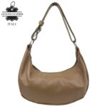 Bolso de Hombro en Piel Italiana con Diseño Medialuna, Bolsillo Trasero y Gran Capacidad Mujer - Imagen 9