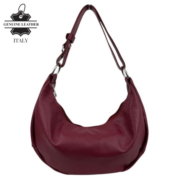 Bolso de Hombro en Piel Italiana con Diseño Medialuna, Bolsillo Trasero y Gran Capacidad Mujer - Imagen 14