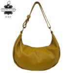 Bolso de Hombro en Piel Italiana con Diseño Medialuna, Bolsillo Trasero y Gran Capacidad Mujer - Imagen 15