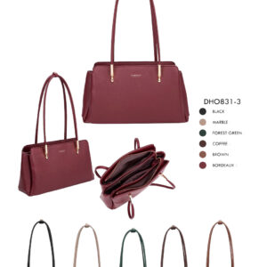 Bolso de Hombro en Piel Sintética de Diana & Co con 2 Asas Largas y 3 Compartimentos para Mujer