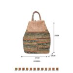 Amplia Mochila Antirrobo Ecológica en Corcho con Bolsillo Frontal para Mujer