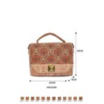 Bolso de Mano Ecológico en Corcho para Mujer con Asa Corta y Solapa