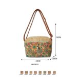 Bolso Bandolera Ecológico en Corcho con Bolsillo Frontal y Candado Decorativo para Mujer-All- Mayorista España