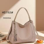 Bolso de Mano Sintético Maxfly de Mujer con 2 Asas Cortas tipo Coco y Bolsillo Trasero con Cremallera