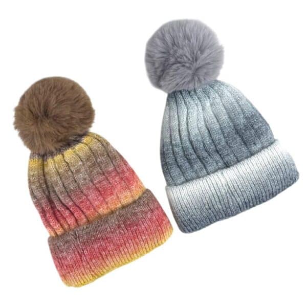 Gorro Multicolor Tie Dye con Pompom, Talla Única y Alegre Diseño para Mujer - Imagen 2
