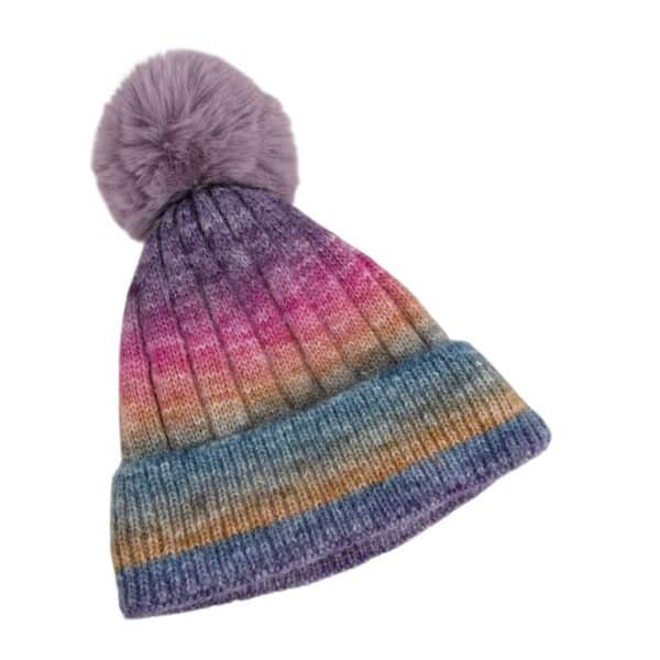 Gorro Multicolor Tie Dye con Pompom, Talla Única y Alegre Diseño para Mujer - Imagen 5