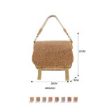 Bolso de Hombro Universitario Ecológico en Corcho para Mujer con Solapa y Bonito Diseño