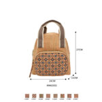 Mochila Ecológica de Corcho para Mujer con Bolsillo Frontal y Cierre de Cremallera