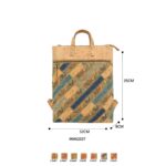 Alegre Mochila Ecológica de Corcho con Bolsillo Frontal y Gran Capacidad para Mujer