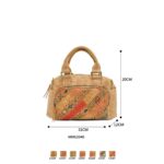 Bolso de Viaje Ecológico en Corcho para Mujer con Bolsillo Frontal y Asas Cortas