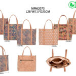 Bolso de Mano Ecológico tipo Tote en Corcho con Bolsillo Trasero y Cremallera para Mujer