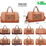 Amplio Bolso de Deporte/Viaje Ecológico en Corcho para Mujer con Bonito Diseño y Tira Bandolera