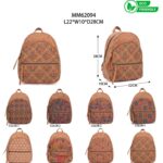 Mochila Ecológica de Corcho para Mujer con 2 Bolsillos Frontales y Alegre Diseño