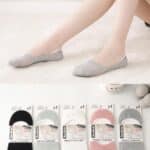 Calcetines Tobilleros de Algodón con Suela Antideslizante y Talla Única para Mujer