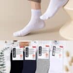 Calcetines Cortos Térmicos de Algodón Bio en Talla Única Grande Con Colores Lisos para Hombre