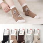 Calcetines Cortos de Algodón Peinado en Talla Única Con Bonito Diseño para Mujer.